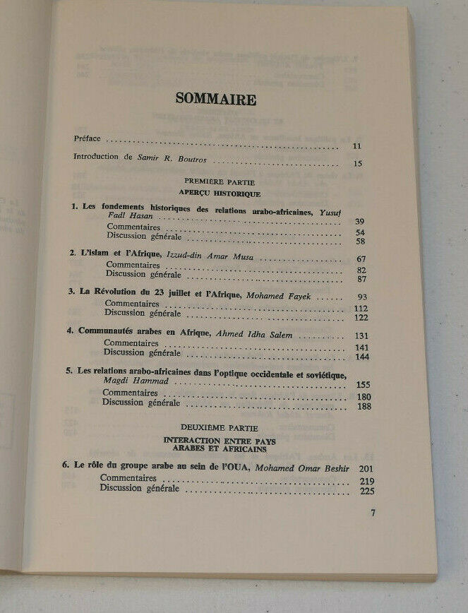 LES ARABES ET L'AFRIQUE / 2 TOMES / L'HARMATTAN 1986