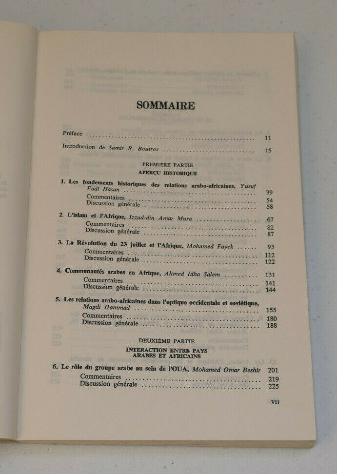 LES ARABES ET L'AFRIQUE / 2 TOMES / L'HARMATTAN 1986