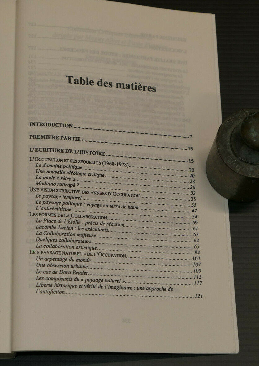 FIGURES DE L'OCCUPATION DANS L'OEUVRE DE PATRICK MODIANO / BAPTISTE ROUX / 1999