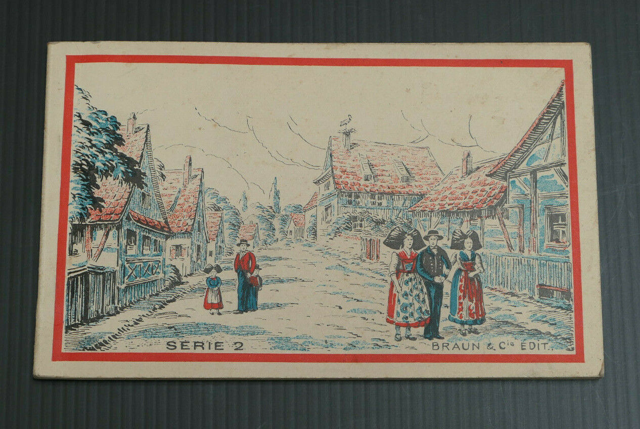 ALSACE BRAUN & CIE SERIE 2 / ANCIEN CARNET DE 12 CARTES POSTALES / COMPLET