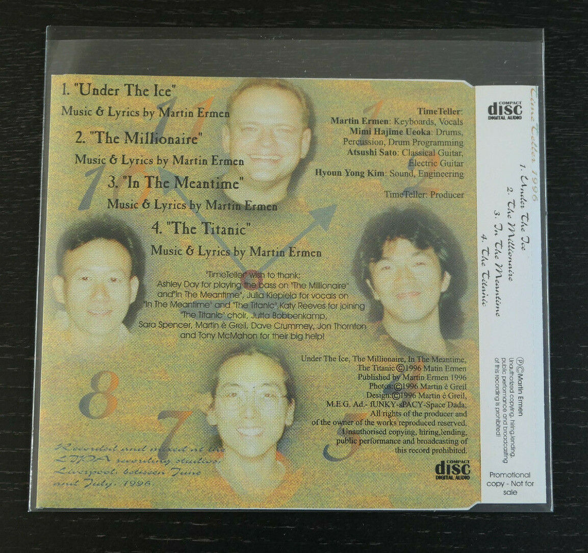 CD PROMO 4 TITRES / TIME TELLER / 1996