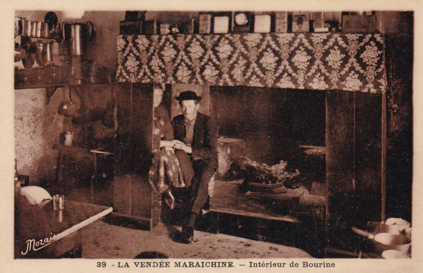 CPA CARTE POSTALE ANCIENNE / LA VENDEE MARAICHINE INTERIEUR DE BOURINE