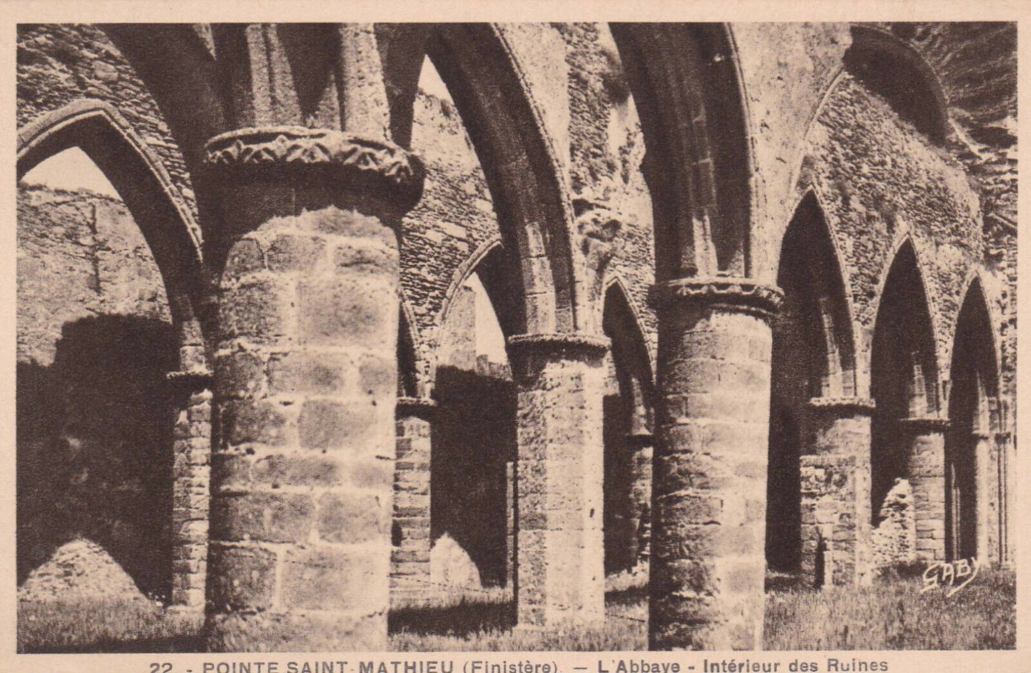 CARTE POSTALE ANCIENNE CPA / POINTE SAINT MATHIEU L'ABBAYE INTERIEUR DES RUINES