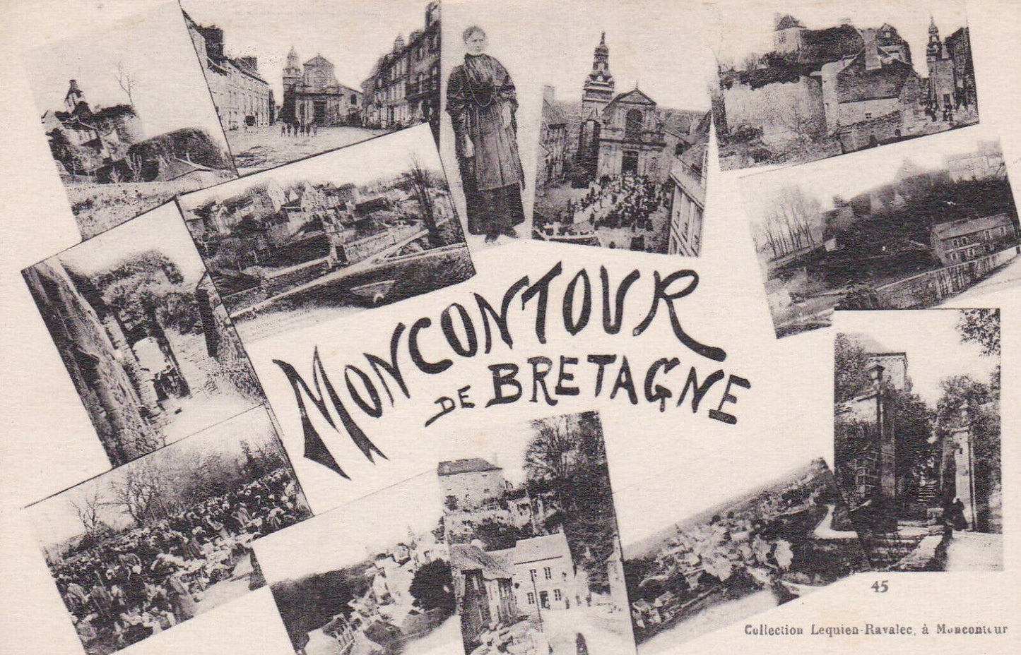 CARTE POSTALE ANCIENNE CPA / MONCONTOUR-DE-BRETAGNE MULTIVUE