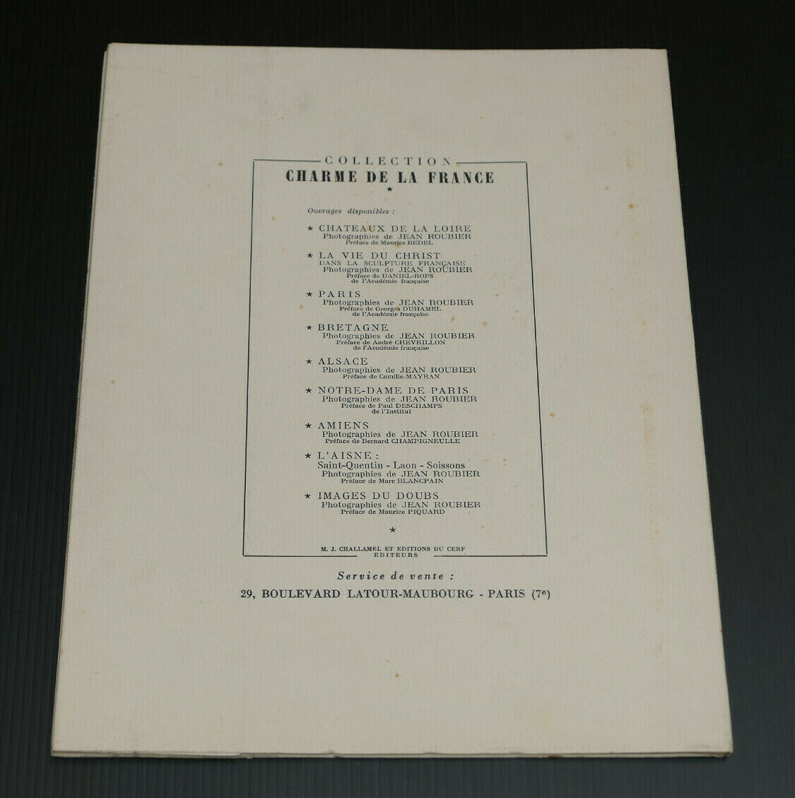 CHATEAUX DE LA LOIRE / CHARME DE LA FRANCE 1953