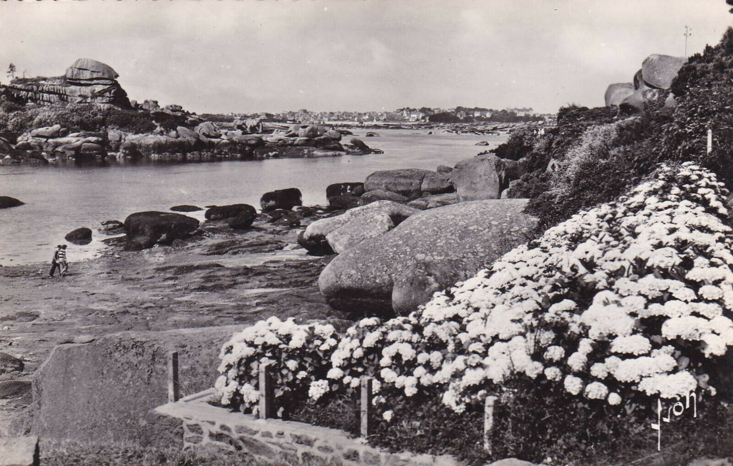 CARTE POSTALE CPSM NOIR & BLANC / PLOUMANAC'H-EN-PERROS-GUIREC PLAGE ST-GUIREC