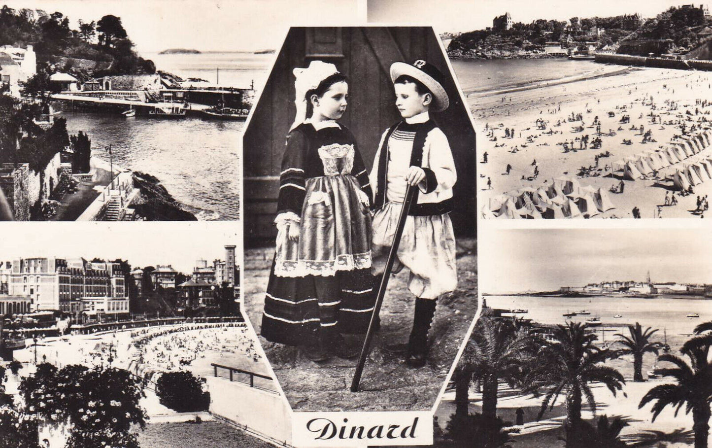CARTE POSTALE CPSM NOIR & BLANC / DINARD MULTIVUE