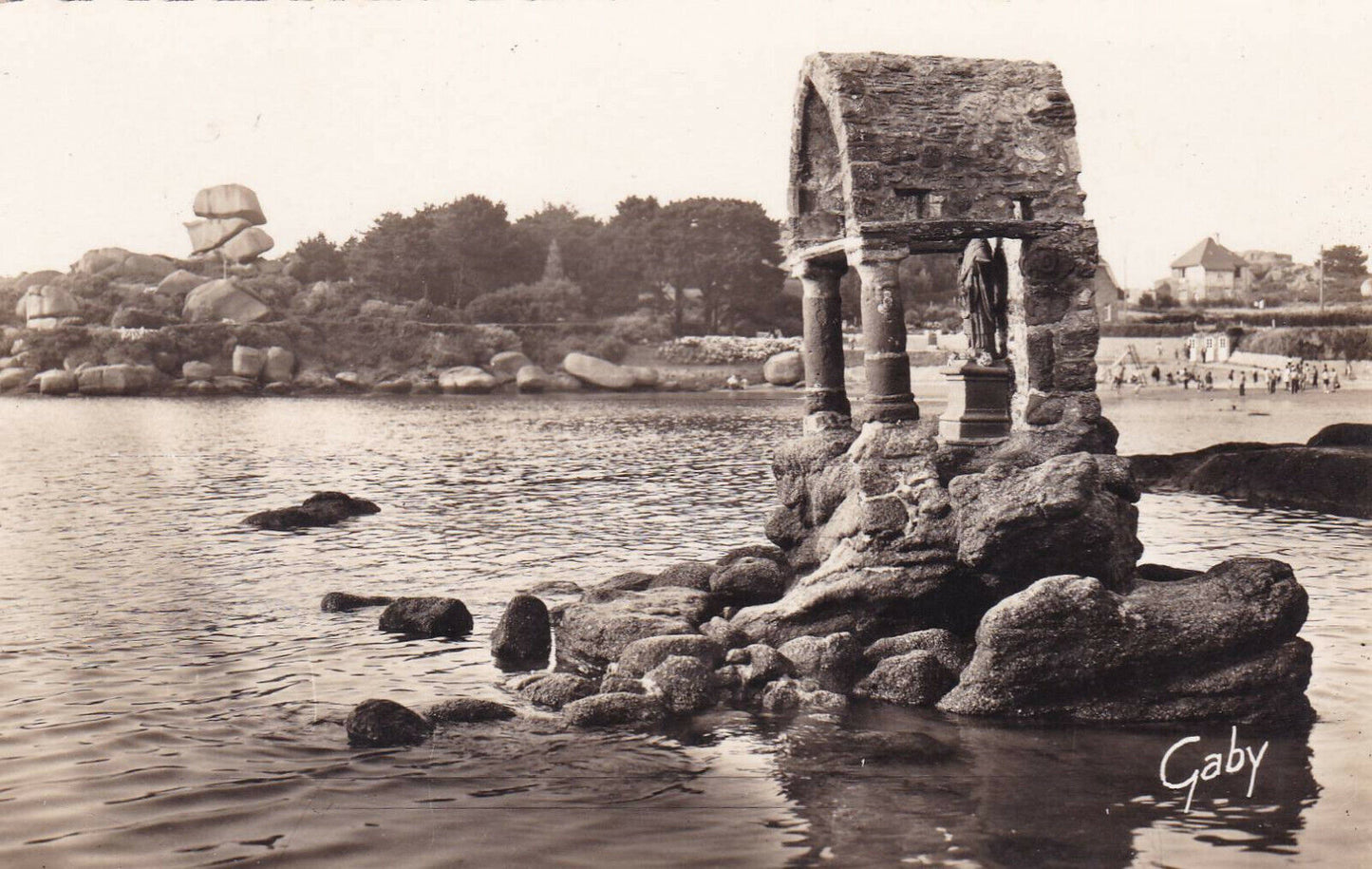 CPSM BLACK & WHITE POSTCARD PLOUMANAC'H L'ORATOIRE SAINT-GUIREC