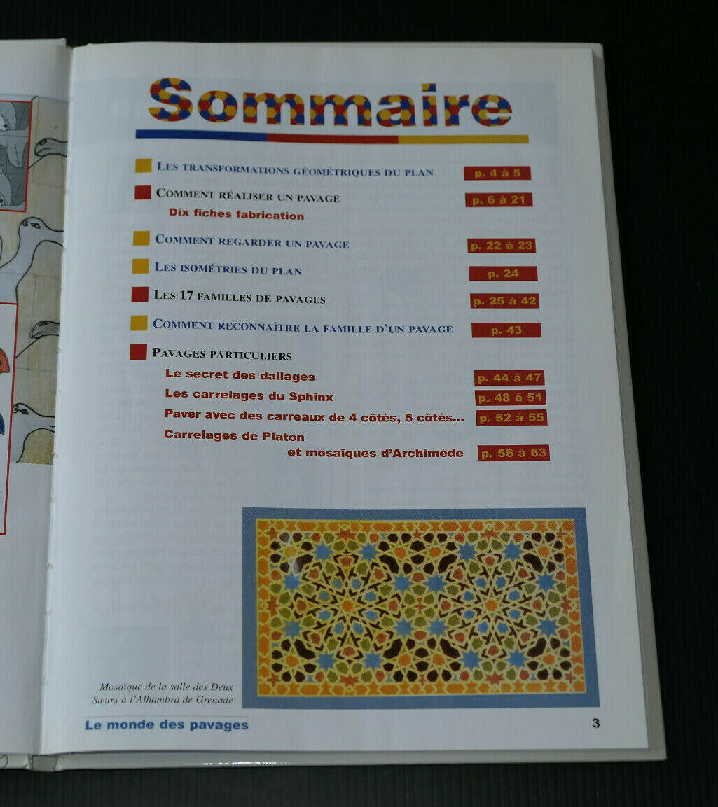 LE MONDE DES PAVAGES LES VOIR ET LES FAIRE TOME 2 / GEOMETRIE DESSIN / 2002