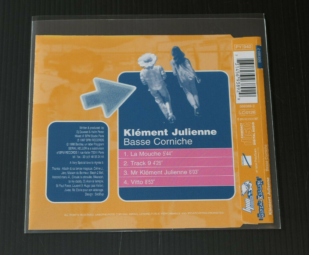 MAXI CD 4 TITRES / KLEMENT JULIENNE / BASSE CORNICHE / 1997