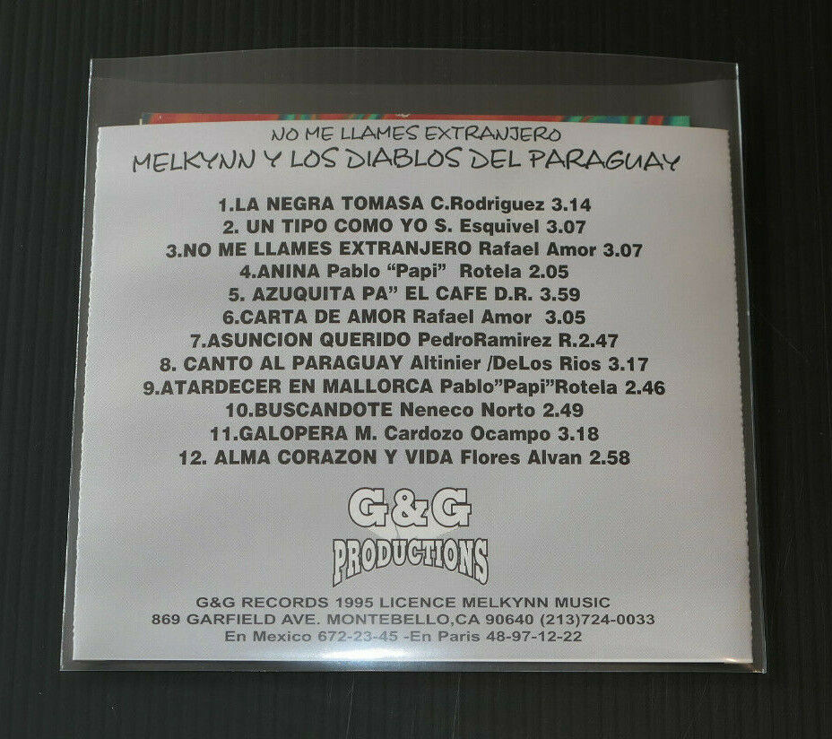 CD MELKYNN Y LOS DIABLOS DEL PARAGUAY / NO ME LLAMES EXTRANJERO / 1995