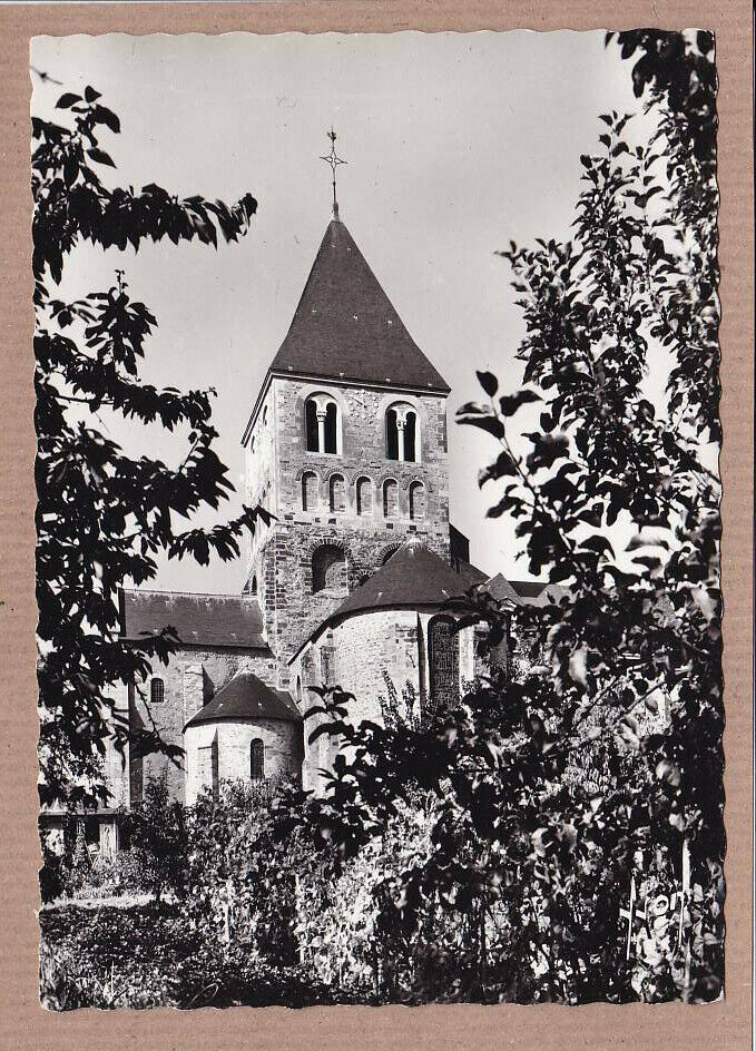 CPSM BLACK & WHITE POSTCARD / CHATEAU-GONTIER SAINT-JEAN CHURCH