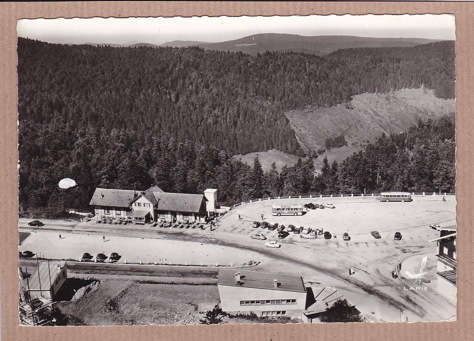 CPSM BLACK & WHITE POSTCARD / LA SCHLUCHT SUMMIT PASS AERIAL VIEW (1961)