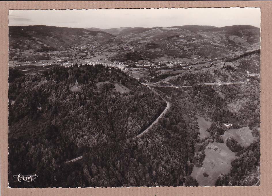 CARTE POSTALE CPSM NOIR & BLANC / LE THILLOT VUE AERIENNE LA ROUTE DES CRETES