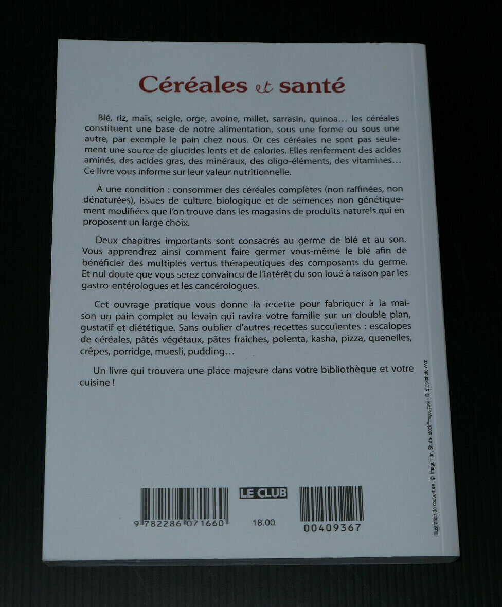CEREALES ET SANTE / JEAN-LUC DARRIGOL / DIETETIQUE CUISINE RECETTES / 2010
