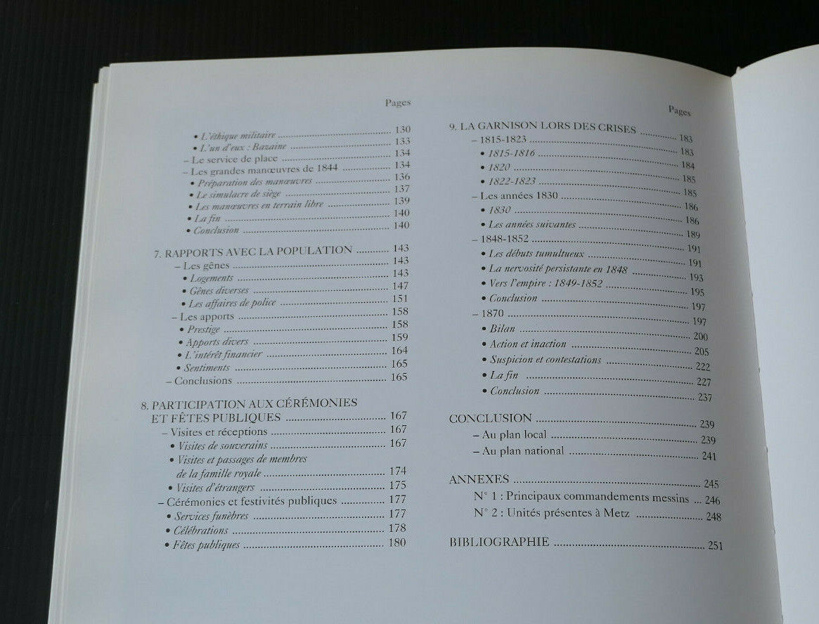 LA GARNISON DE METZ 1815-1870 / GENERAL PIERRE DENIS / HISTOIRE MILITARIA