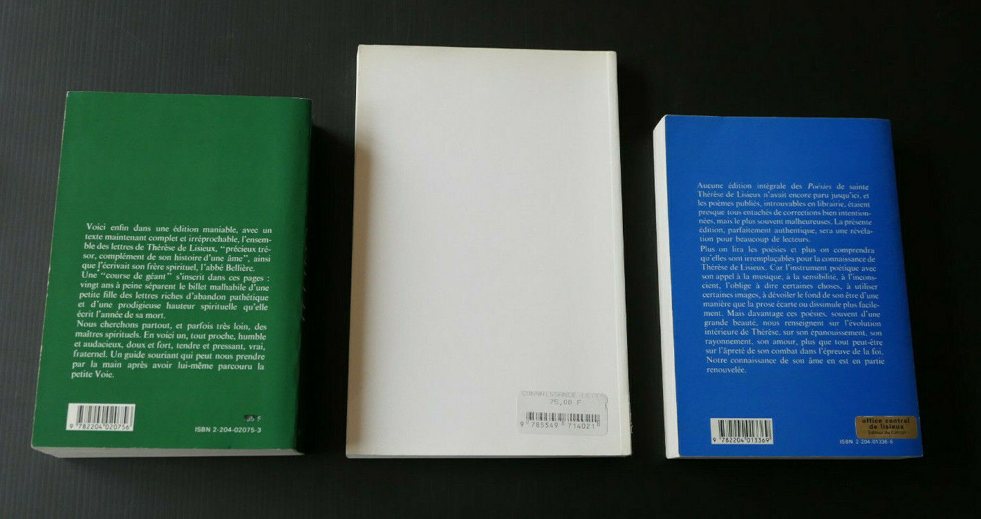 SAINTE THERESE DE L'ENFANT-JESUS / LOT DE 3 LIVRES