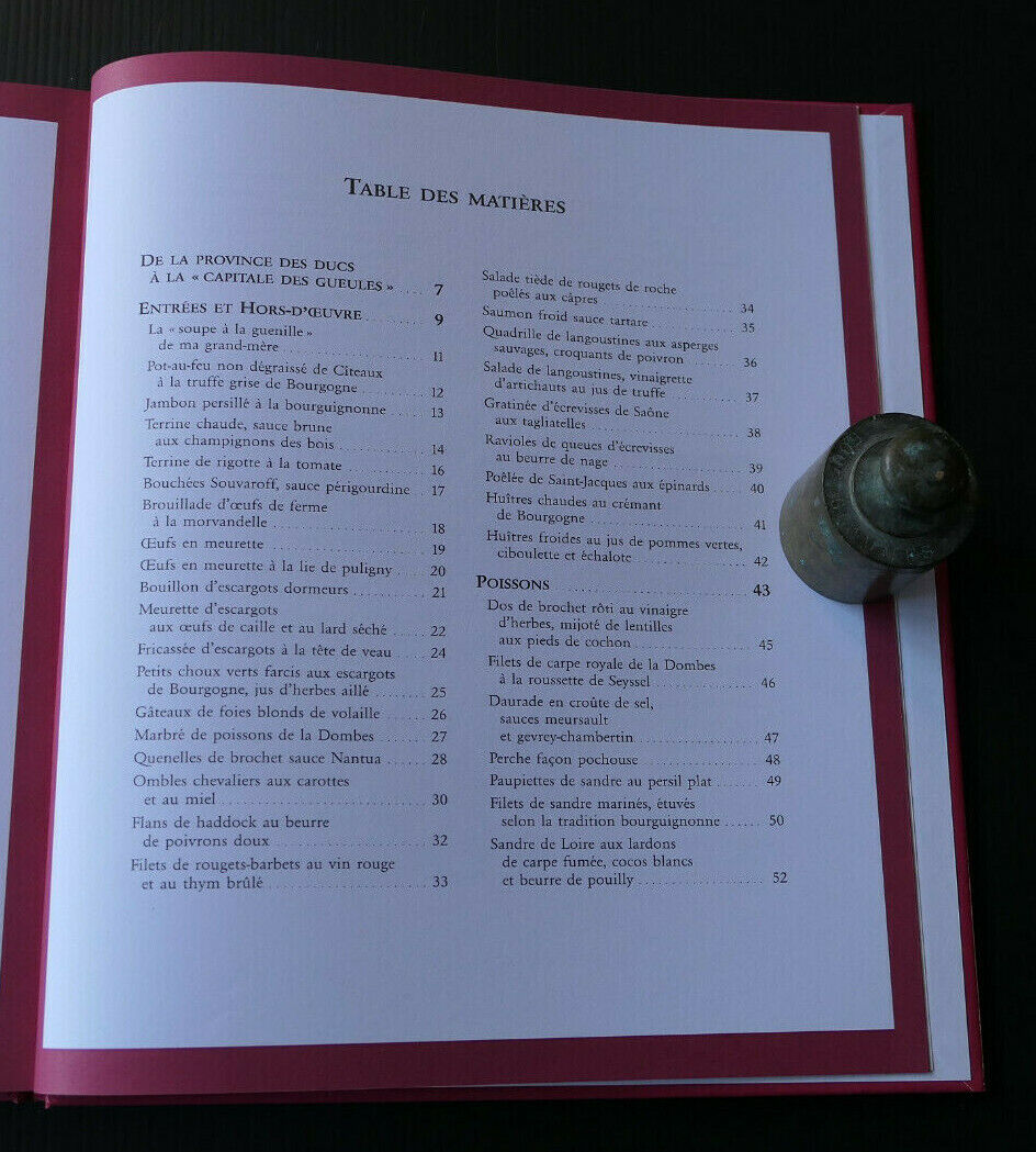 LA CUISINE DE LYON BOURGOGNE PAR SES CHEFS / RECETTES GASTRONOMIE / 1997