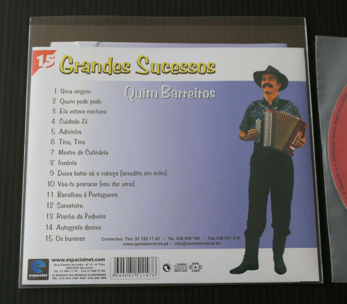 CD QUIM BARREIROS / 15 GRANDES SUCESSOS / 1997