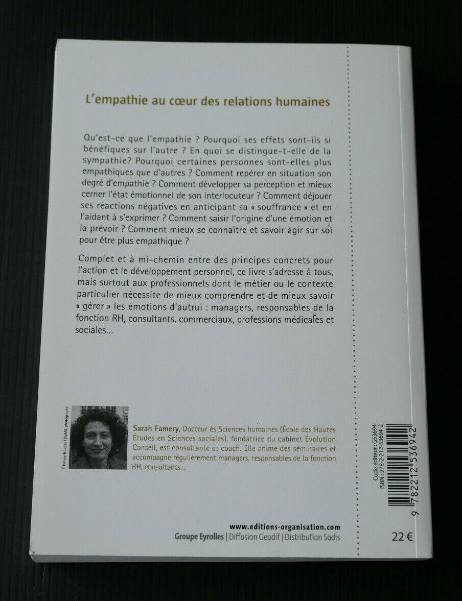 DEVELOPPER SON EMPATHIE / SARAH FAMERY / EYROLLES 2007 / DEVELOPPEMENT PERSONNEL