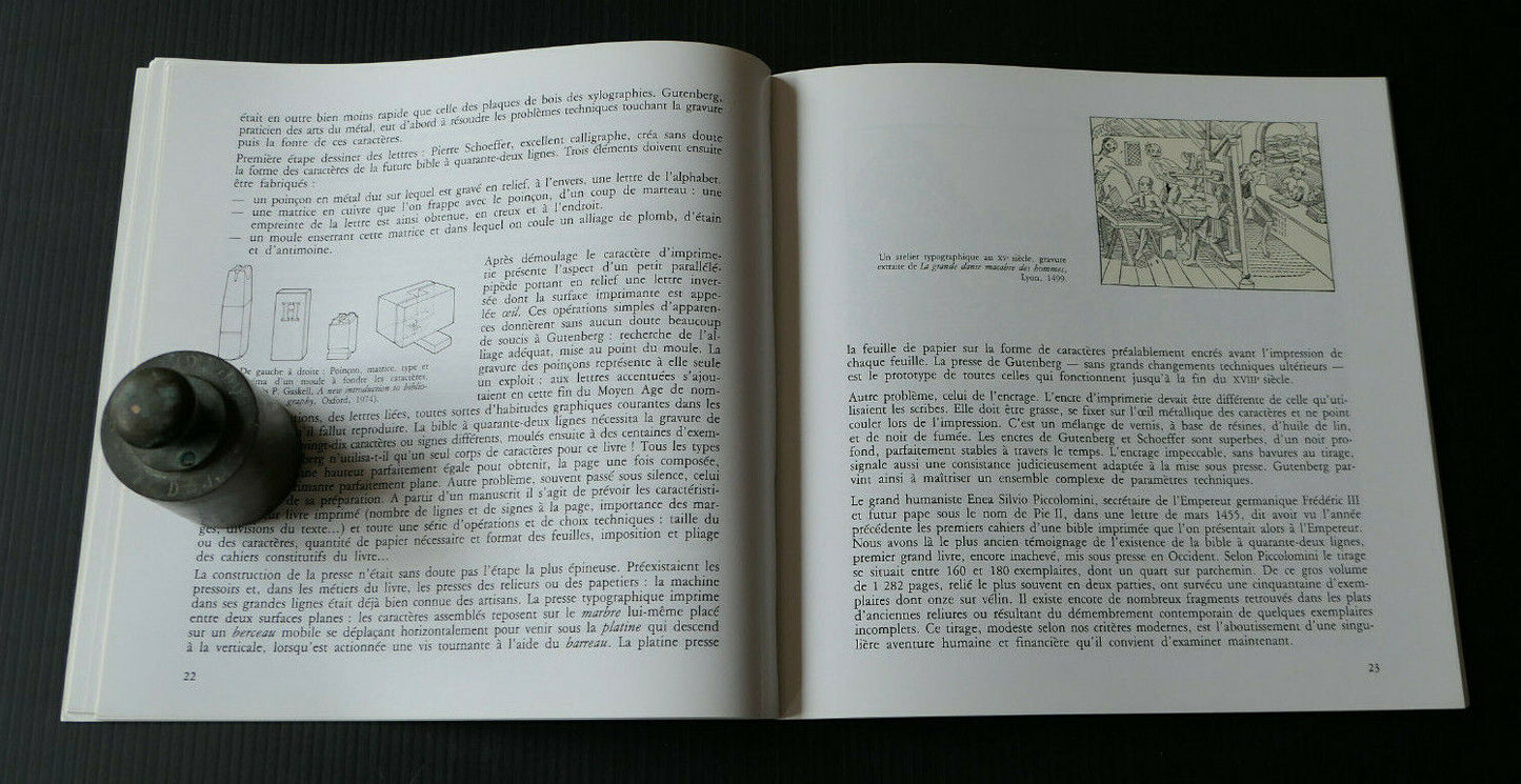 L'IMPRIMERIE GUTENBERG 1455 - 1988 / EXPOSITION / VILLE DE CAEN