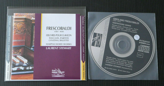 CD FRESCOBALDI OEUVRES POUR CLAVECIN HARPSICHORD WORKS / LAURENT STEWART / 1994