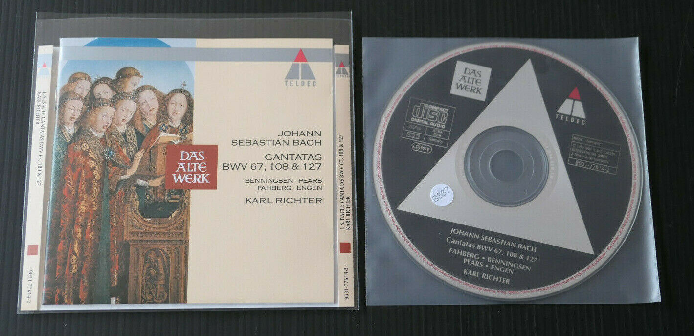 CD BACH / CANTATAS BWV 67 108 & 127 / KARL RICHTER / TELDEC 1992