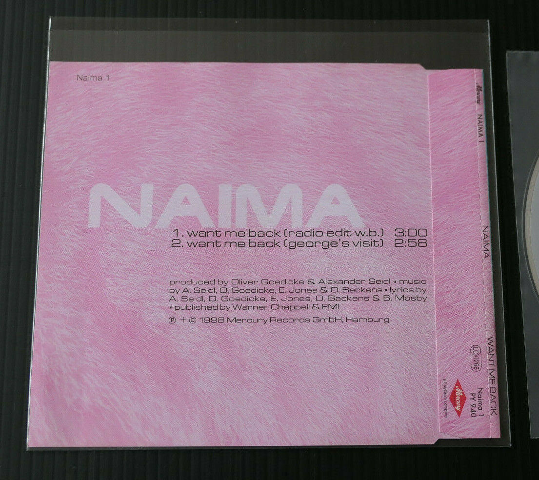 CD 2 TITRES NAIMA / WANT ME BACK / 1998