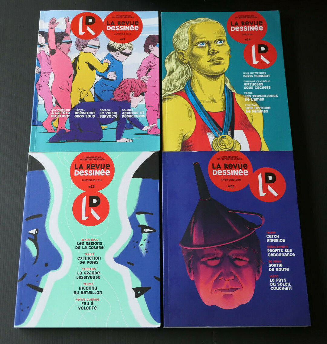 LA REVUE DESSINEE / LOT DE 4 NUMEROS 2018 2019 / BD BANDE DESSINEE