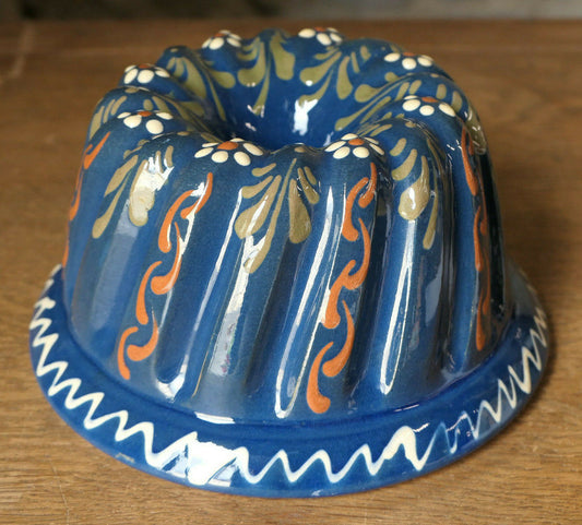 ANCIEN MOULE A KOUGLOF TERRE CUITE VERNISSEE PATISSERIE GATEAU DECO CUISINE