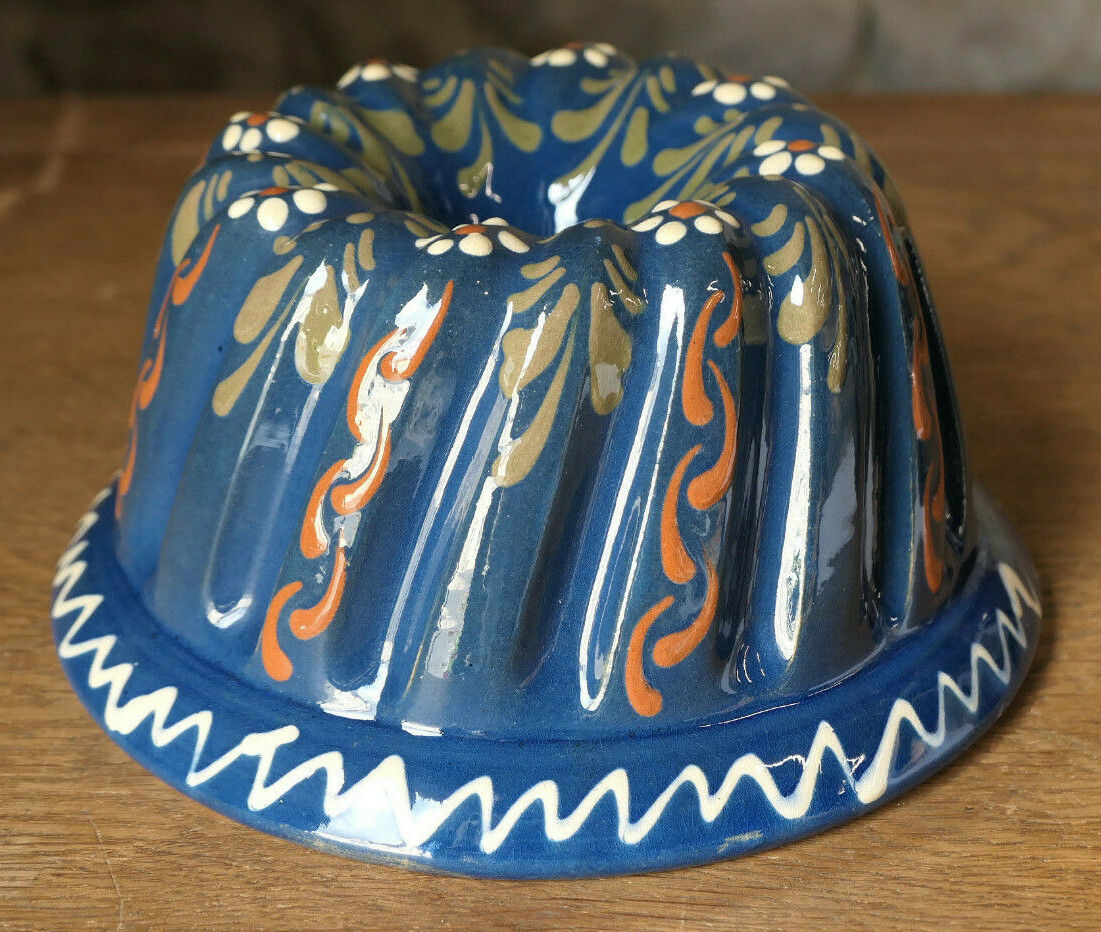 ANCIEN MOULE A KOUGLOF TERRE CUITE VERNISSEE PATISSERIE GATEAU DECO CUISINE