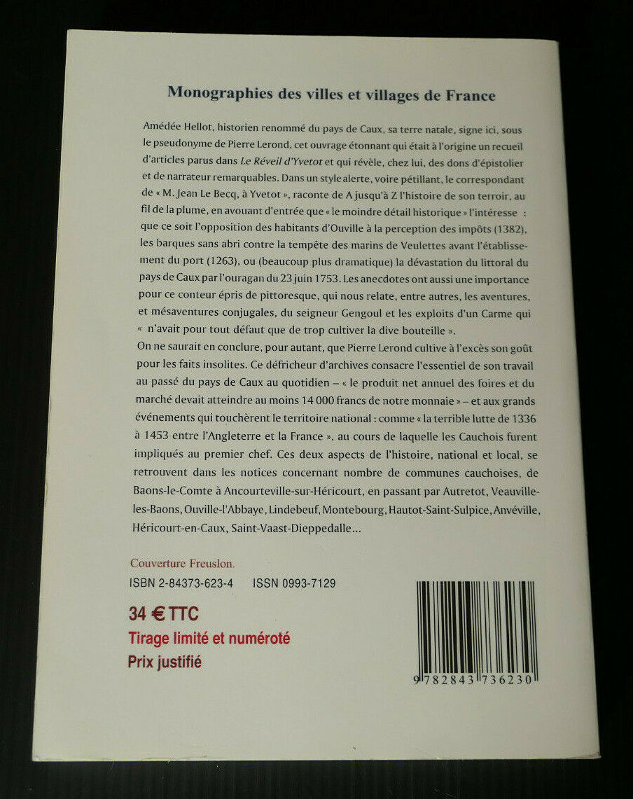 LETTRES CAUCHOISES NOTES ET DOCUMENTS SUR L'HISTOIRE DU PAYS DE CAUX 2004