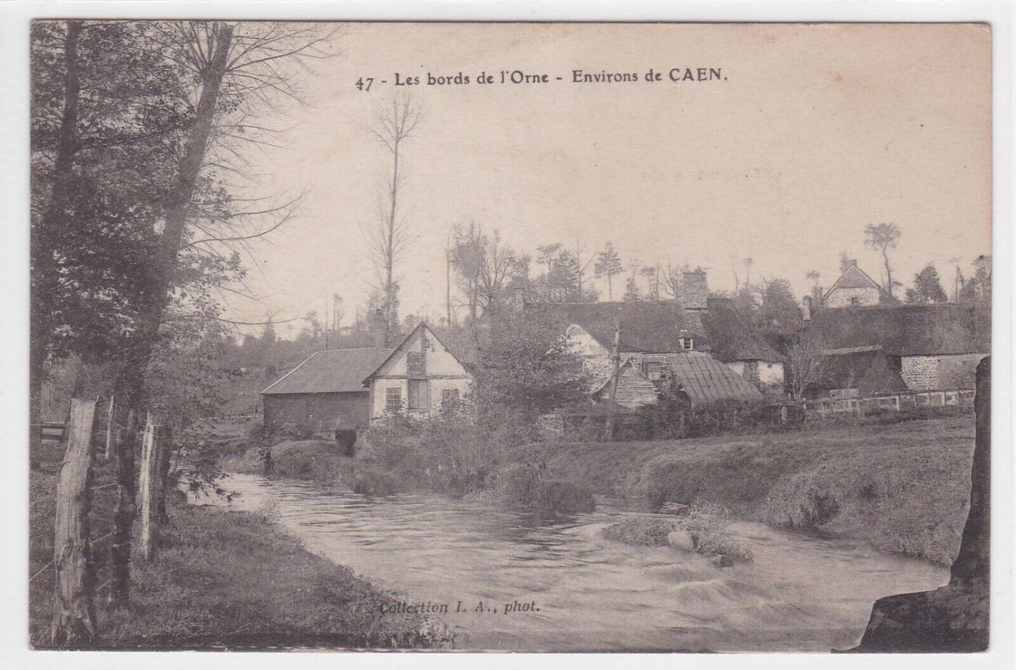 CARTE POSTALE ANCIENNE CPA LES BORDS DE L'ORNE ENVIRONS DE CAEN