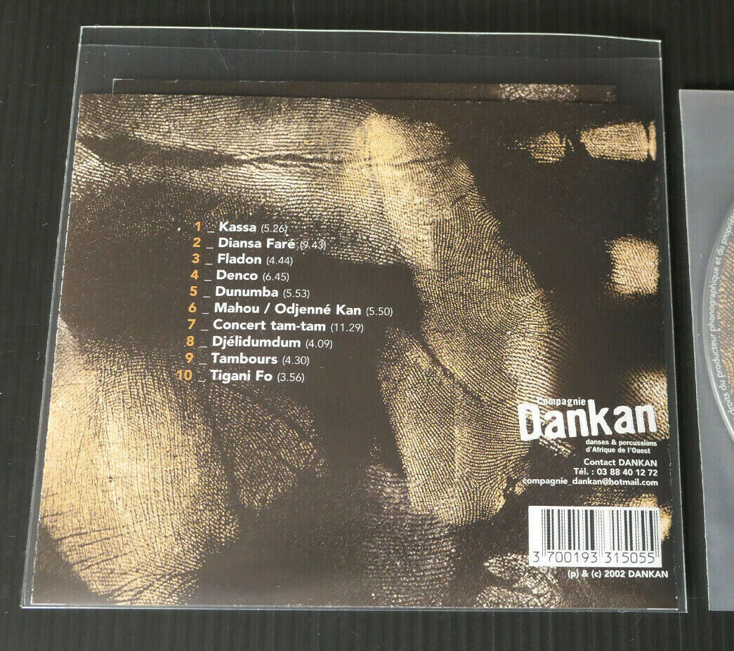 CD FASO KAN PERCUSSIONS D'AFRIQUE DE L'OUEST COMPAGNIE DANKAN 2002