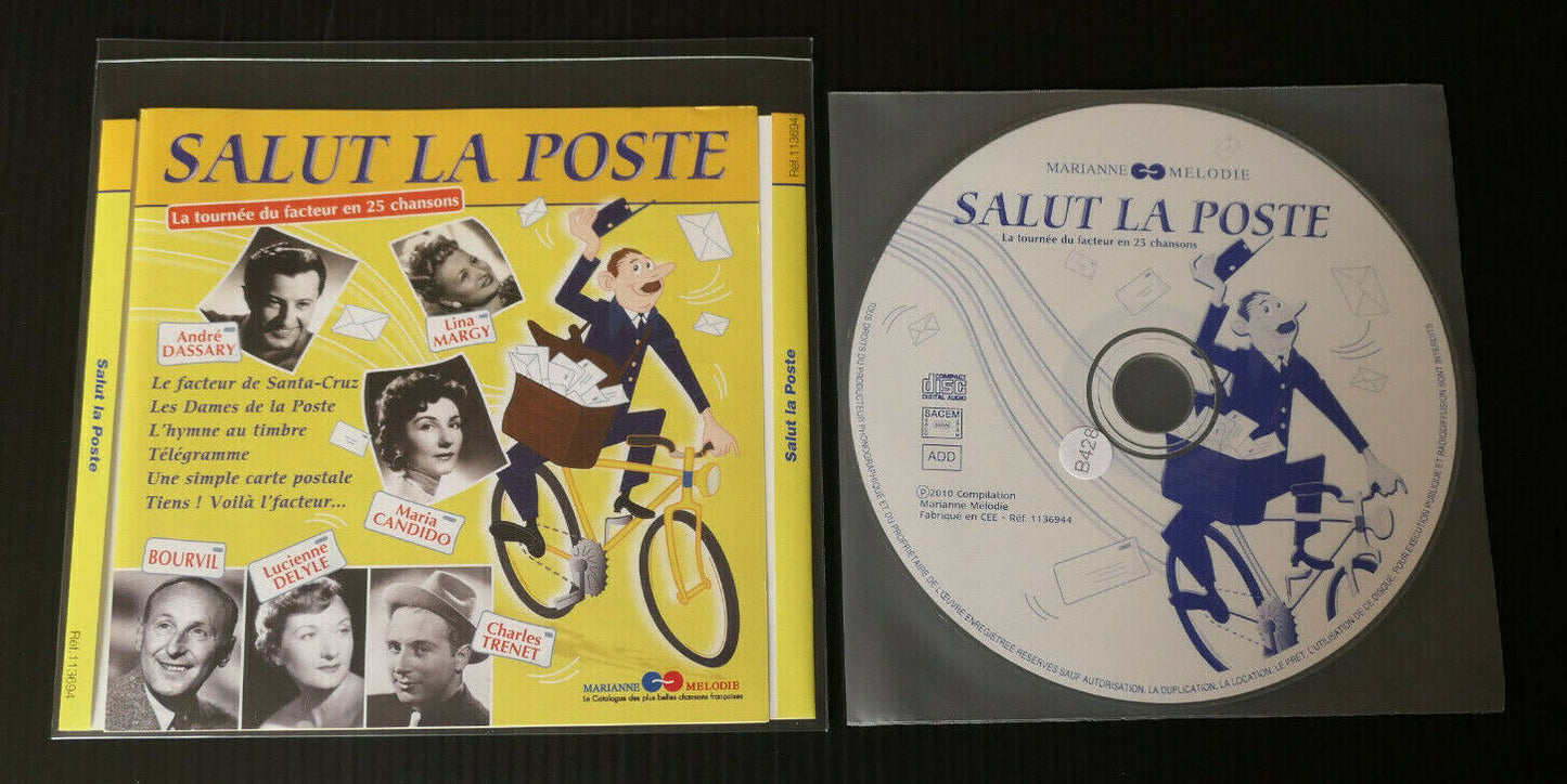 CD SALUT LA POSTE / COMPILATION CHANSON FRANCAISE 25 TITRES / FACTEUR / 2010