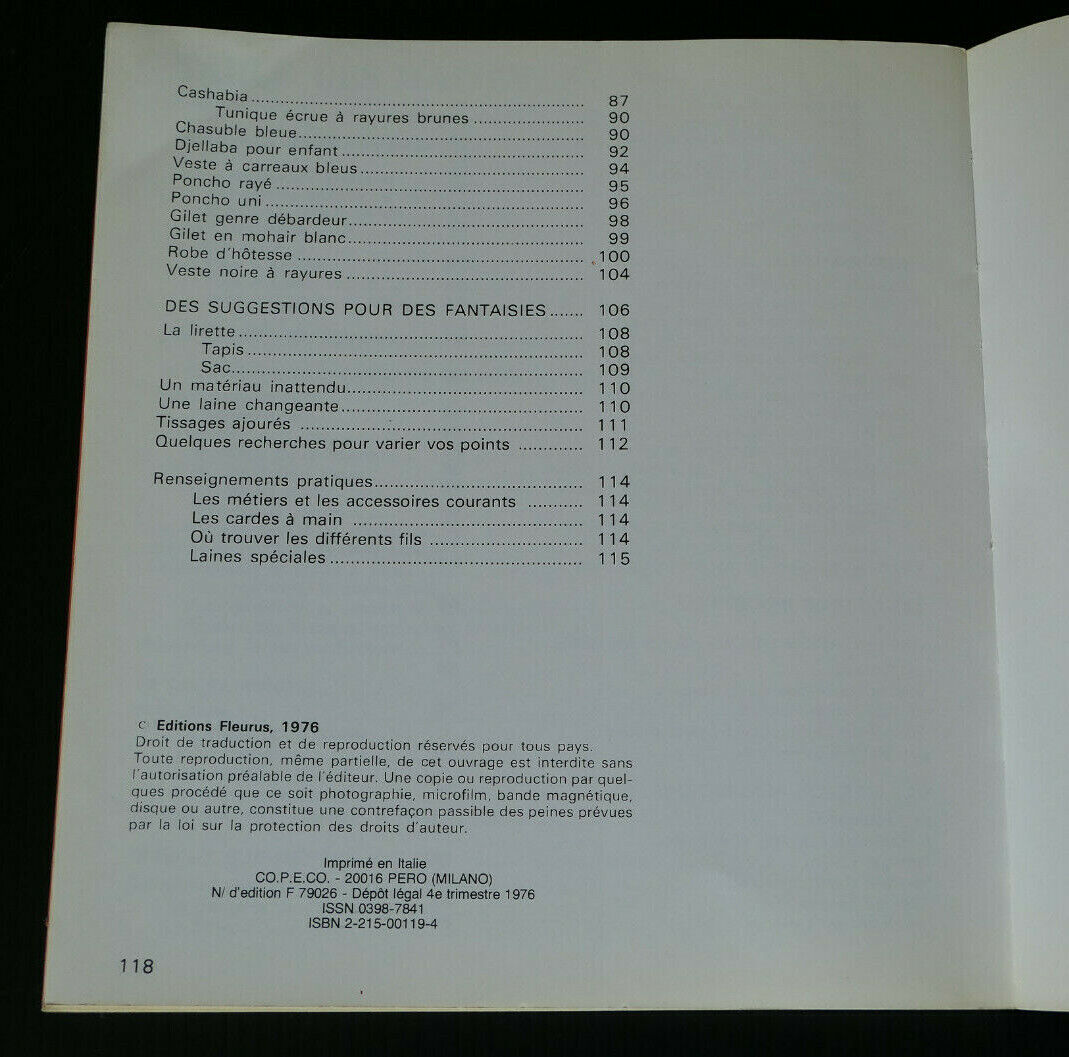 SIMPLES TISSAGES / FLEURUS 1976 / ARTISANAT TISSU TISSERAND
