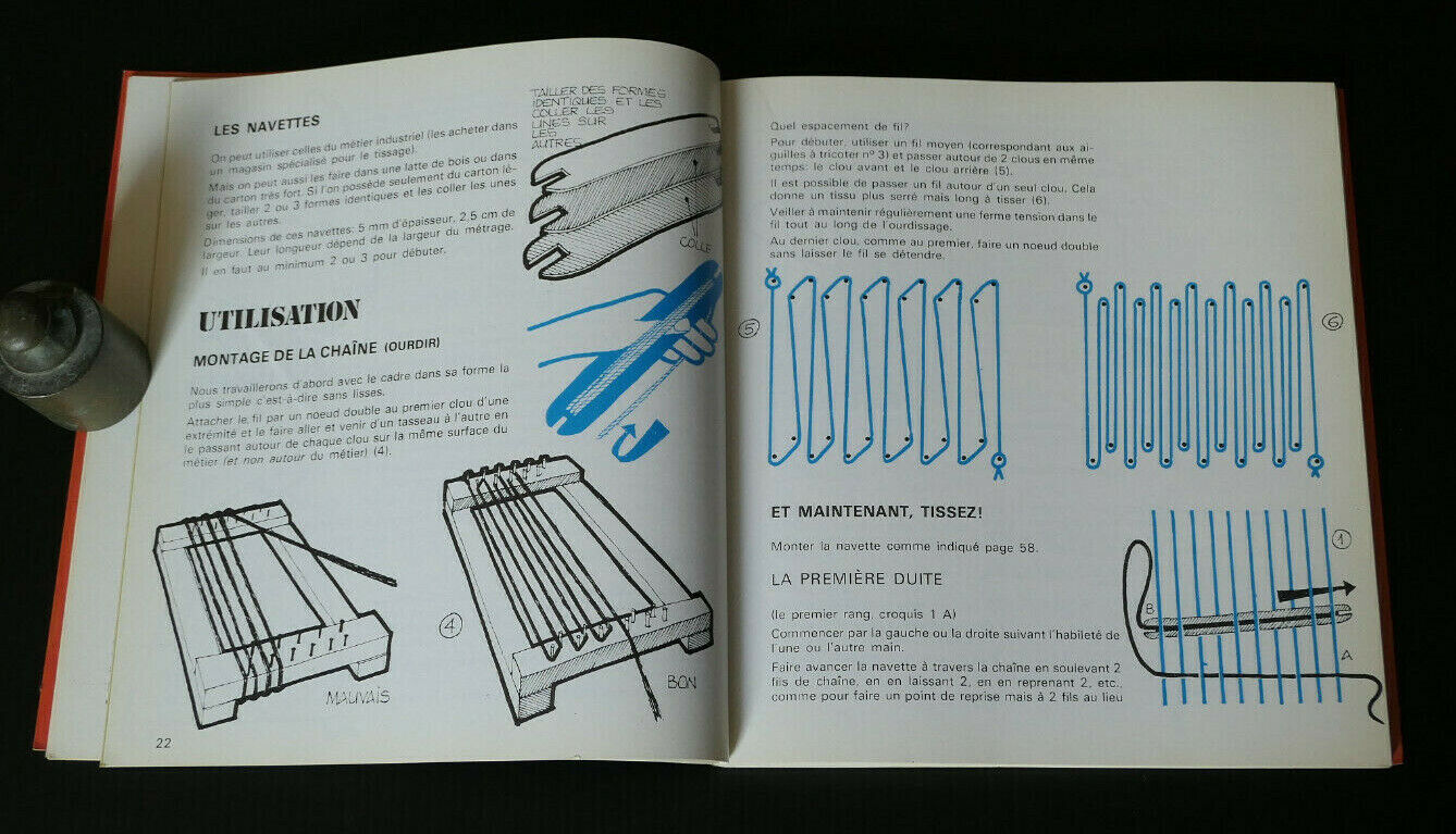 SIMPLES TISSAGES / FLEURUS 1976 / ARTISANAT TISSU TISSERAND