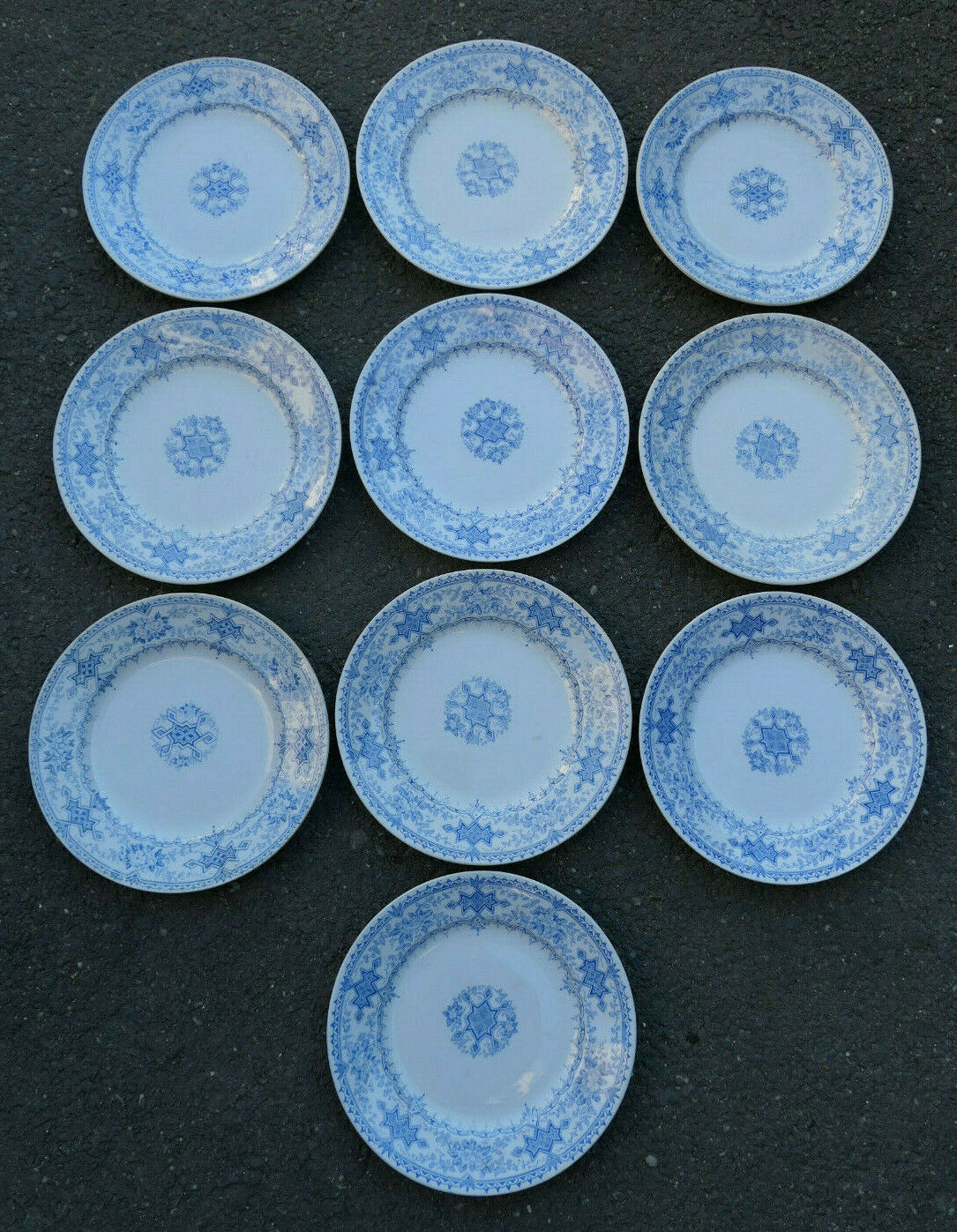 ANCIENNE ASSIETTE EN FAIENCE DE SARREGUEMINES U&C MODELE ASIA / LOT X 10