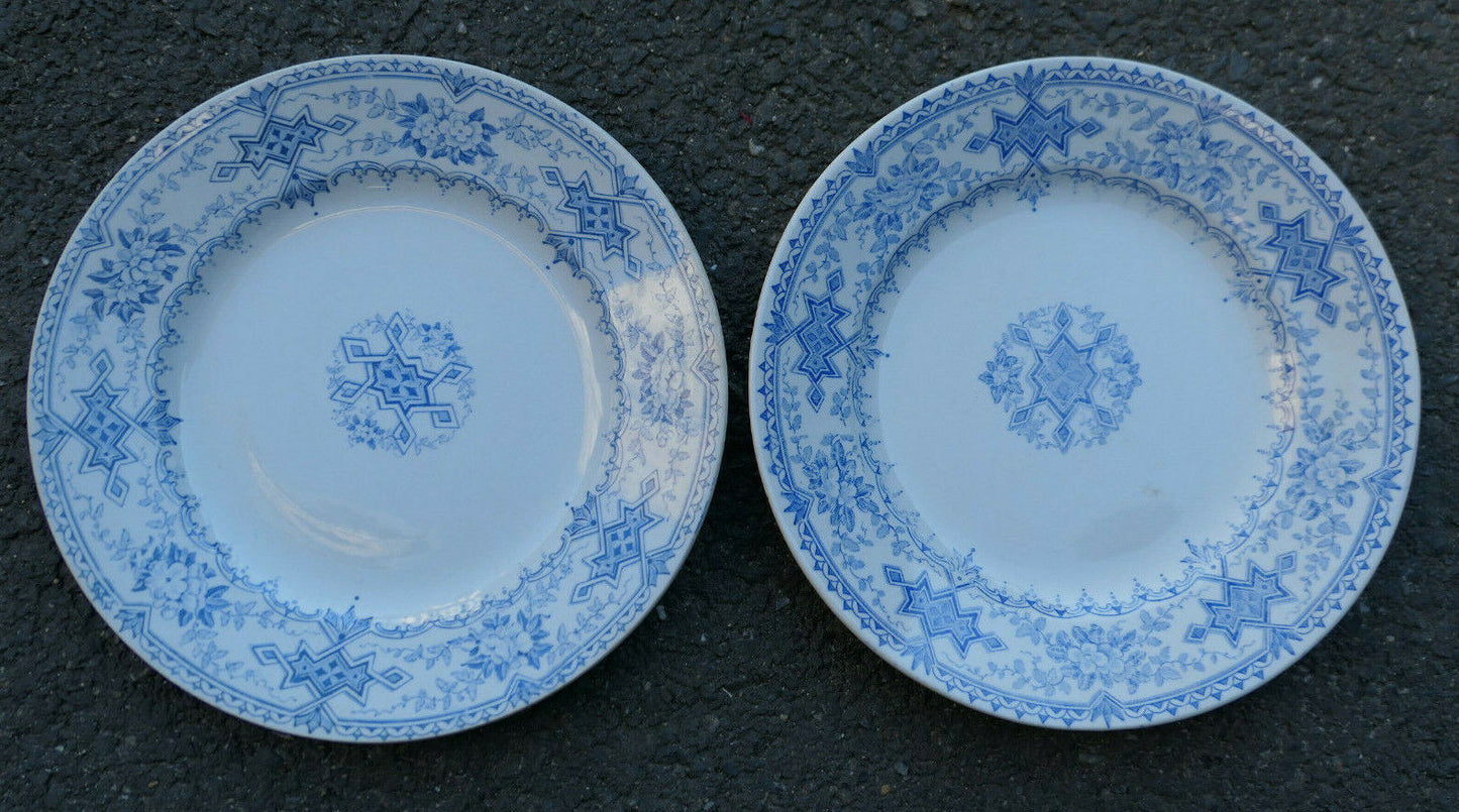 ANCIENNE ASSIETTE EN FAIENCE DE SARREGUEMINES U&C MODELE ASIA / LOT X 10
