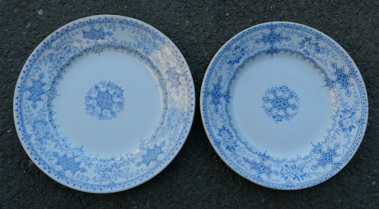 ANCIENNE ASSIETTE EN FAIENCE DE SARREGUEMINES U&C MODELE ASIA / LOT X 10