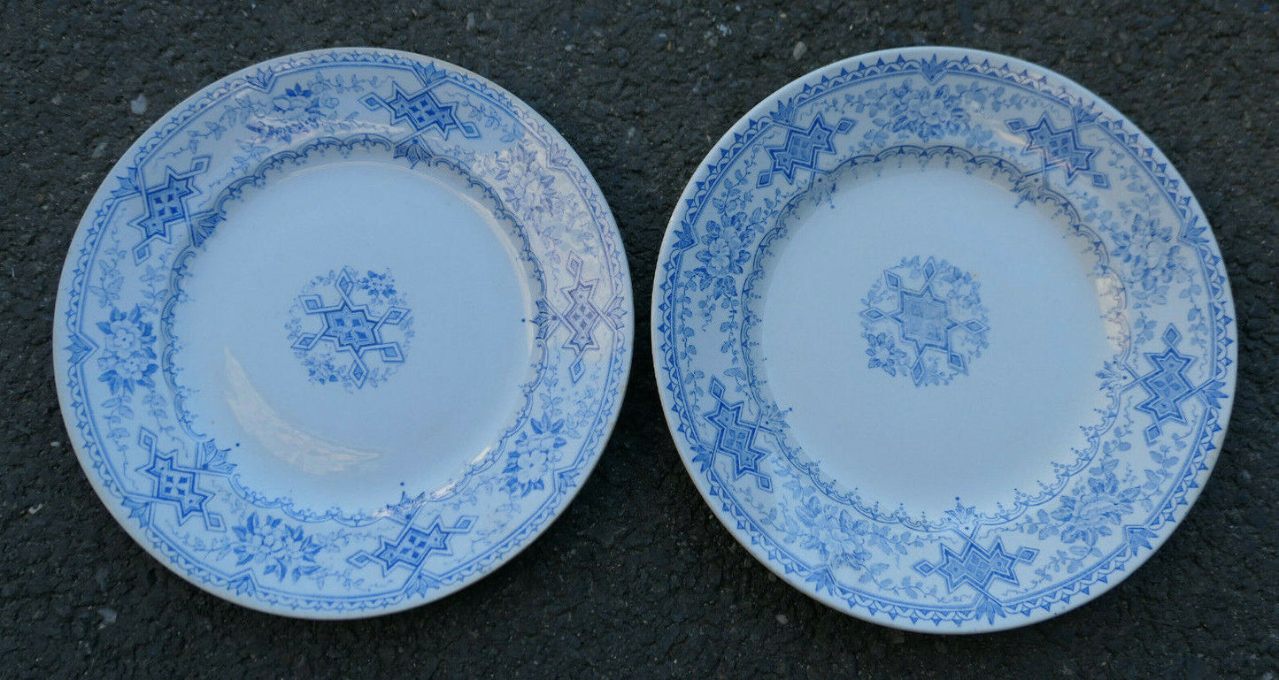 ANCIENNE ASSIETTE EN FAIENCE DE SARREGUEMINES U&C MODELE ASIA / LOT X 10