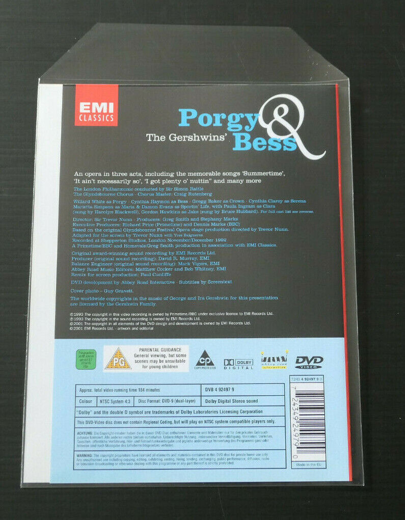 DVD THE GERSHWINS' PORGY & BESS / EMI CLASSICS 2001