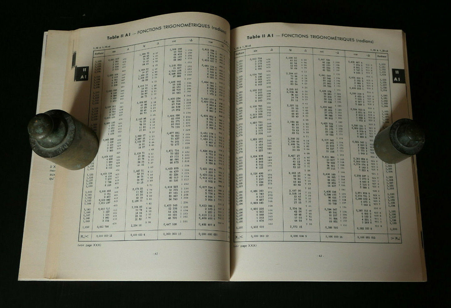 TABLES NUMERIQUES DE FONCTIONS ELEMENTAIRES / LABORDE DUNOD 1979 MATHEMATIQUES