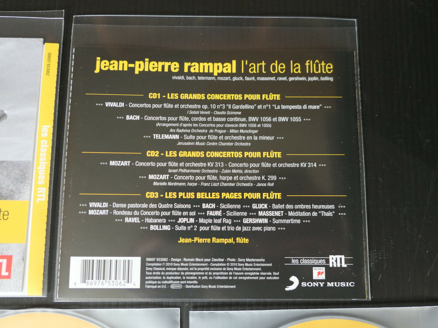 3CD JEAN-PIERRE RAMPAL / L'ART DE LA FLUTE / SONY 2010