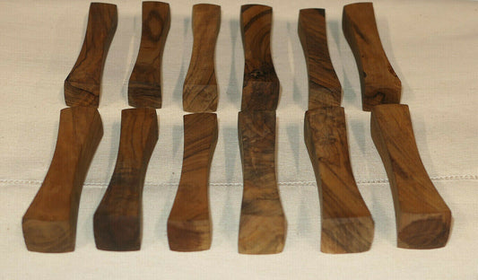 LOT DE 12 PORTE COUTEAUX EN BOIS D'OLIVIER OLIVE WOOD