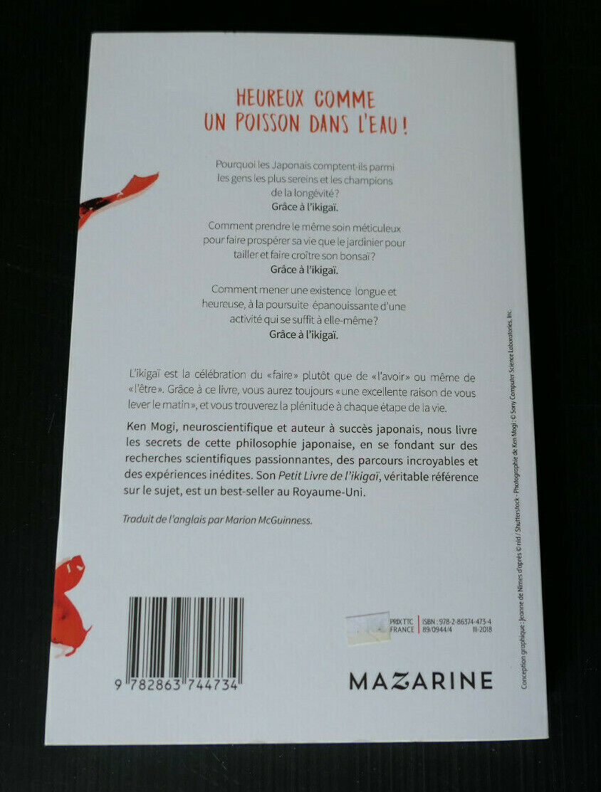 LE PETIT LIVRE DE L'IKIGAI / KEN MOGI / MAZARINE 2018 / JAPON PHILOSOPHIE