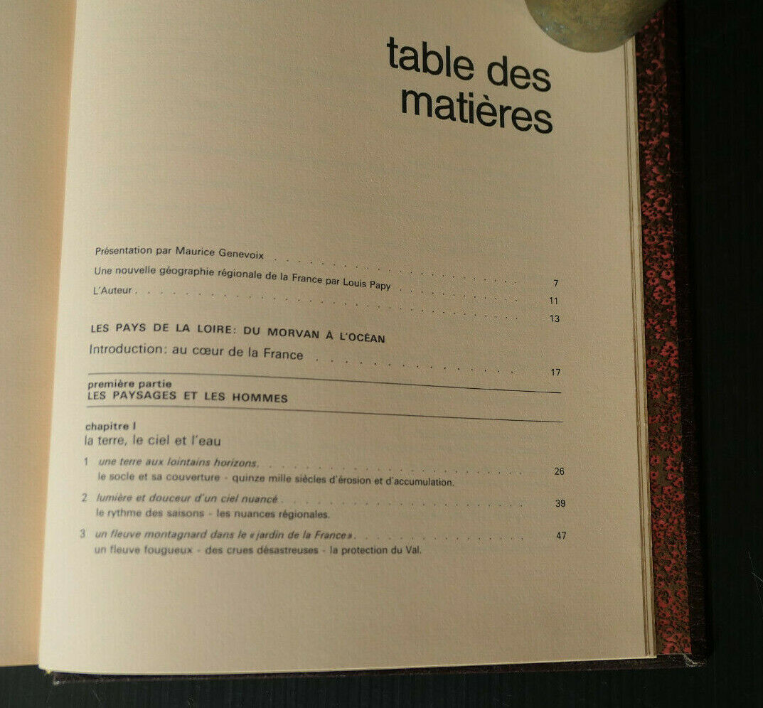 ATLAS ET GEOGRAPHIE DE LA FRANCE MODERNE LES PAYS DE LA LOIRE / FLAMMARION 1978