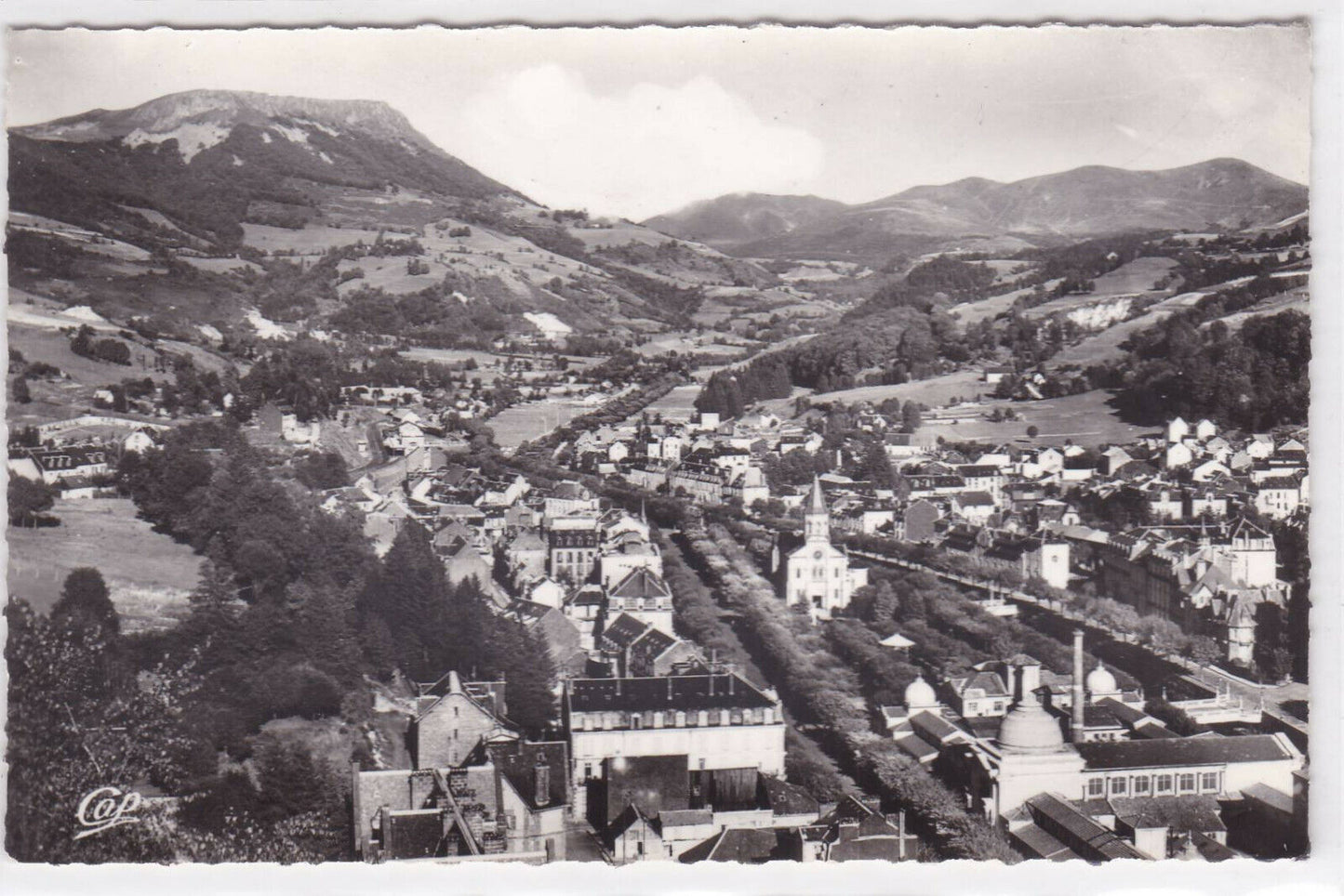 BLACK & WHITE POSTCARD CPSM LA BOURBOULE GENERAL VIEW THERMAL ESTABLISHMENT