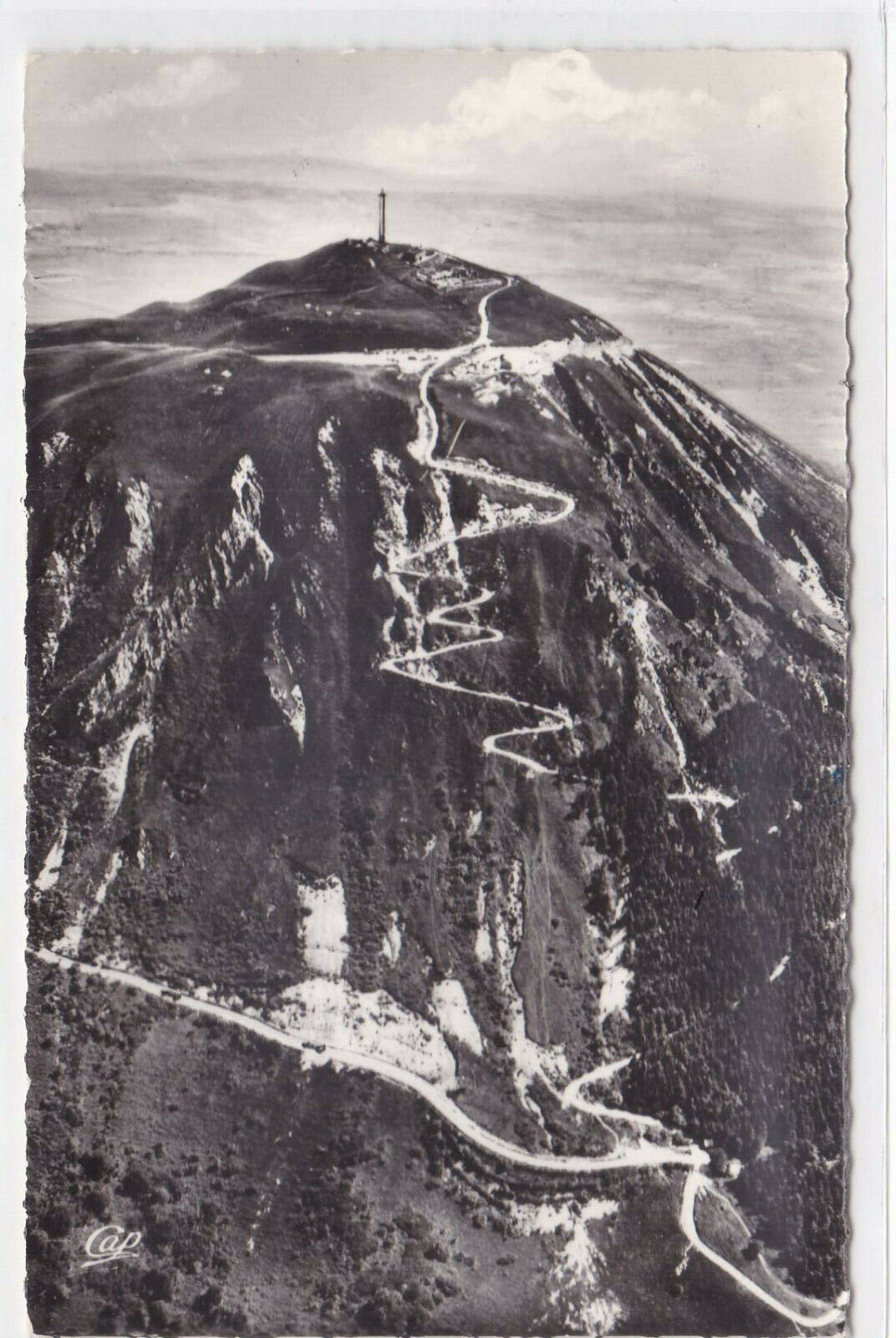 CARTE POSTALE NOIR & BLANC CPSM AUTOROUTE VOIE ROMAINE COL DE CEYSSAT