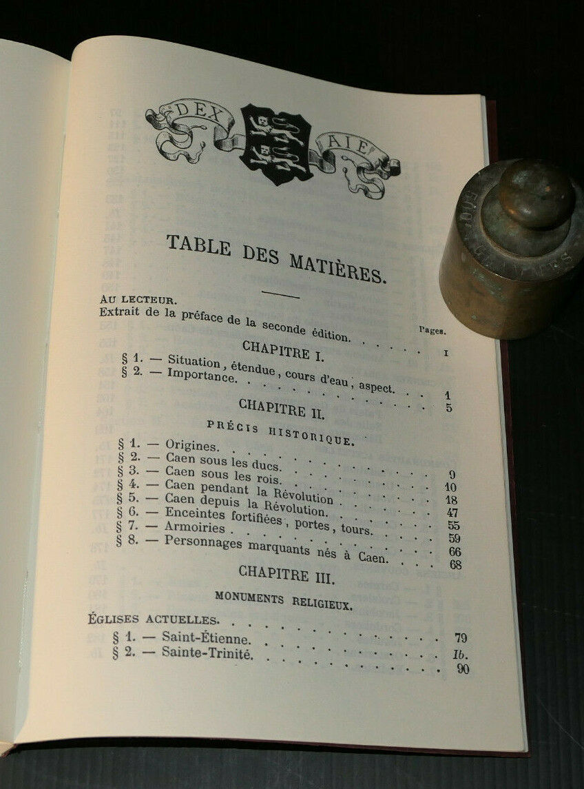 CAEN GUIDE DU TOURISTE HISTOIRE MONUMENTS COMMERCE ENVIRONS / 1999 CALVADOS